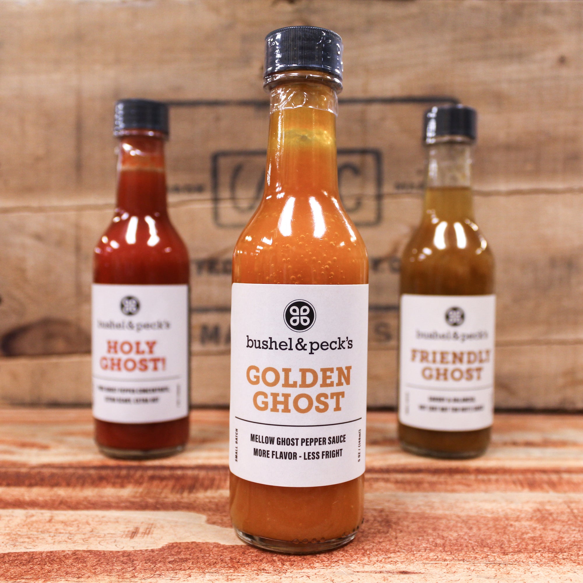 Ghost Pepper Hot Sauce - The Ghost Pepper Trinity! Holy Ghost, Friendly Ghost and Golden Ghost